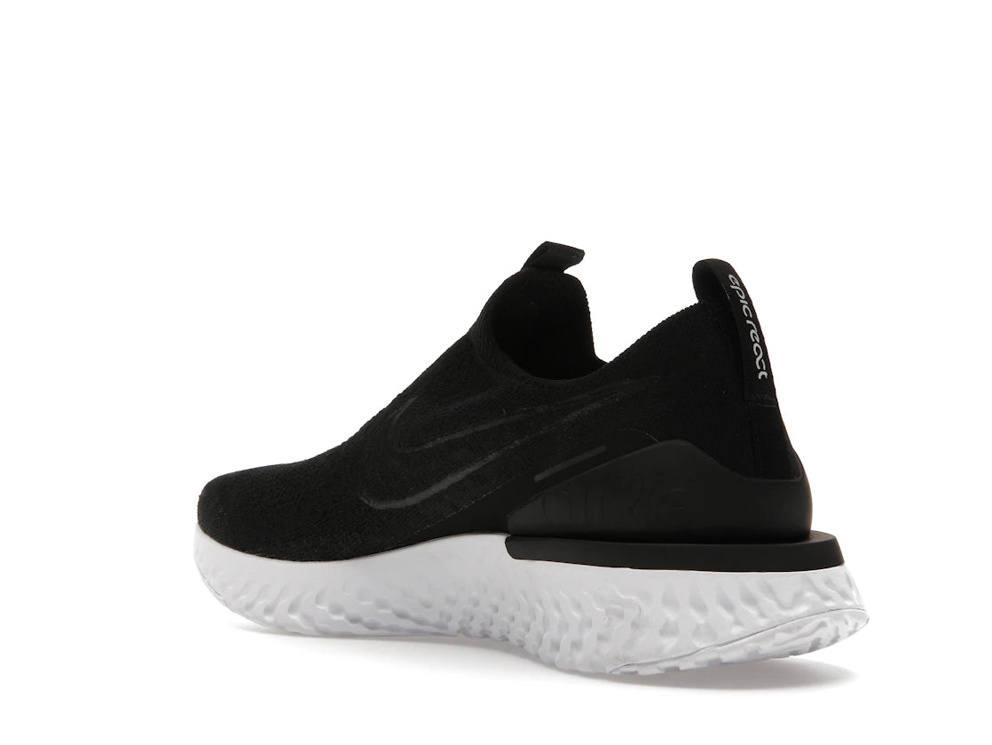 Nike Epic Phantom React Flyknit Black White - vue secondaire B