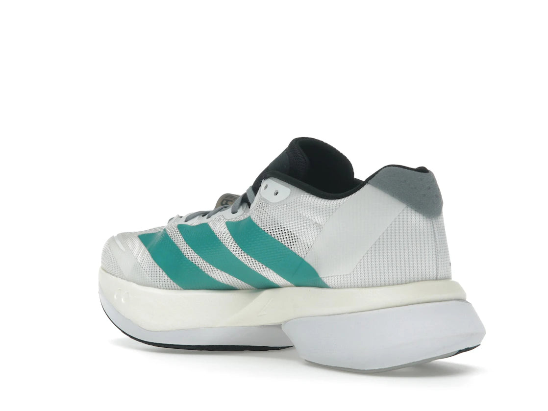 adidas Adizero Boston 13 White Pure Teal - vue secondaire B