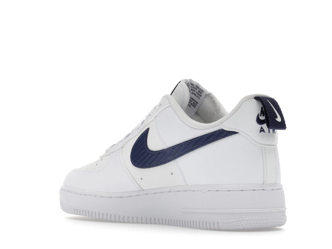 Nike Air Force 1 Low '07 LV8 Carbon Fiber Swoosh White Midnight Navy - vue secondaire B