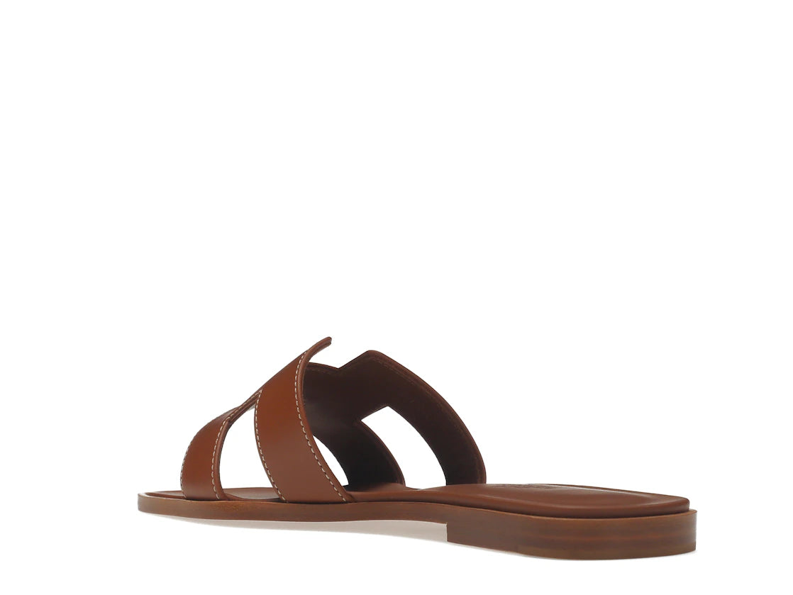 Hermes Oran Sandal Gold Box Calfskin Leather - vue secondaire B
