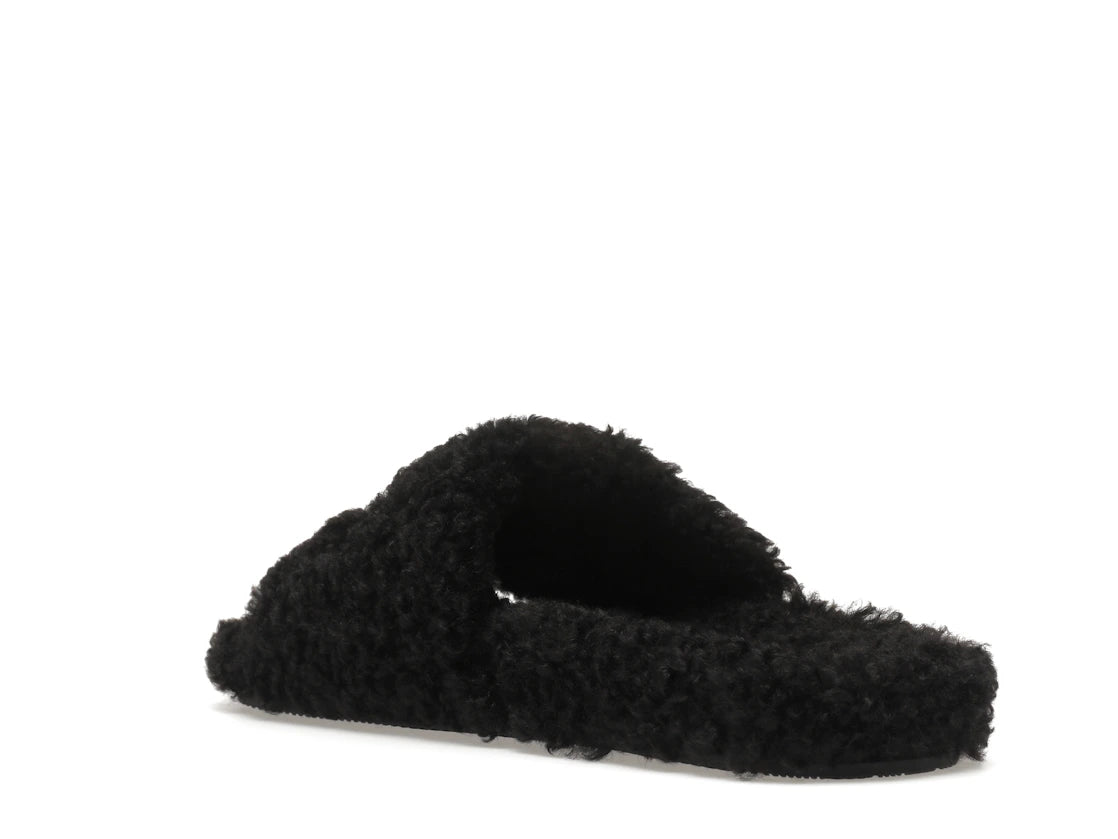 Balenciaga Furry Slide Black - vue secondaire B