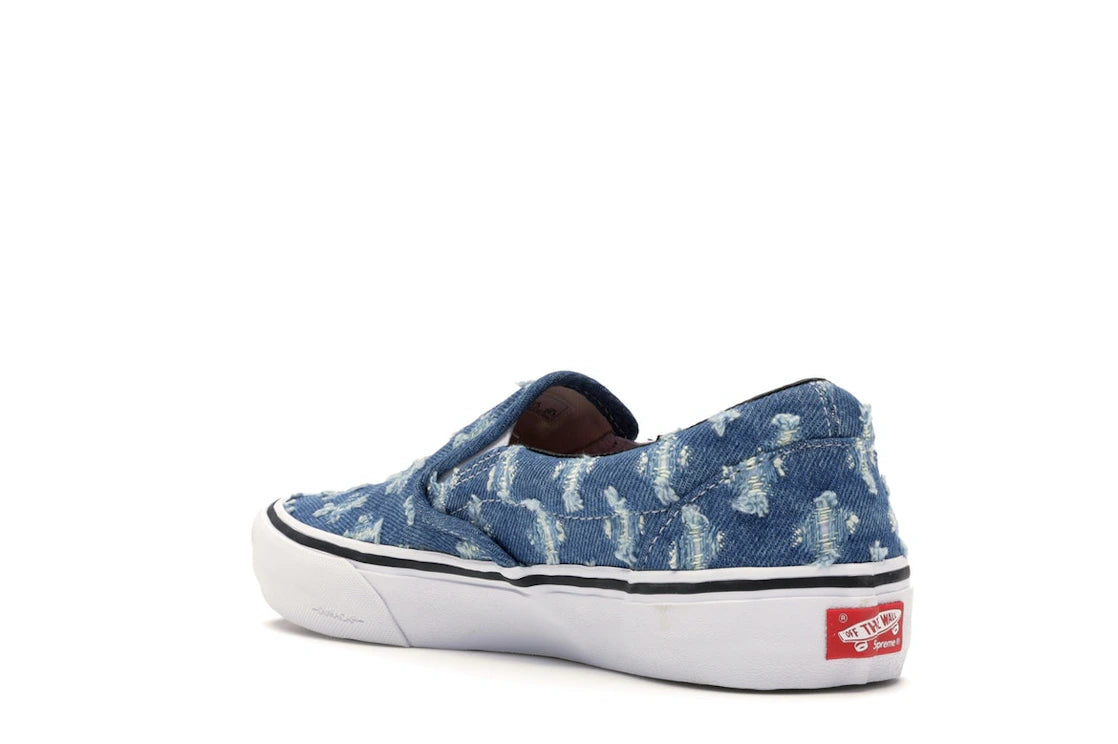 Vans Slip-On Supreme Hole Punch Denim Blue - vue secondaire B