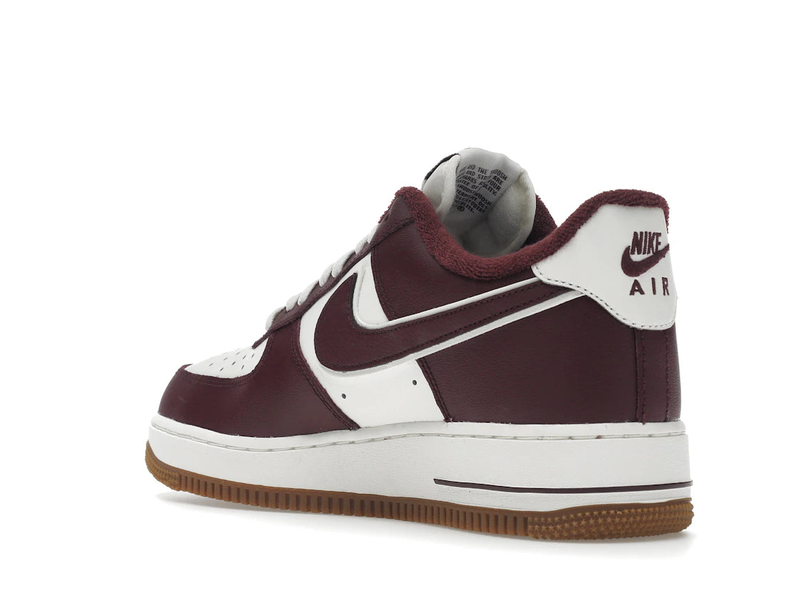 Nike Air Force 1 Low College Pack Night Maroon - vue secondaire B