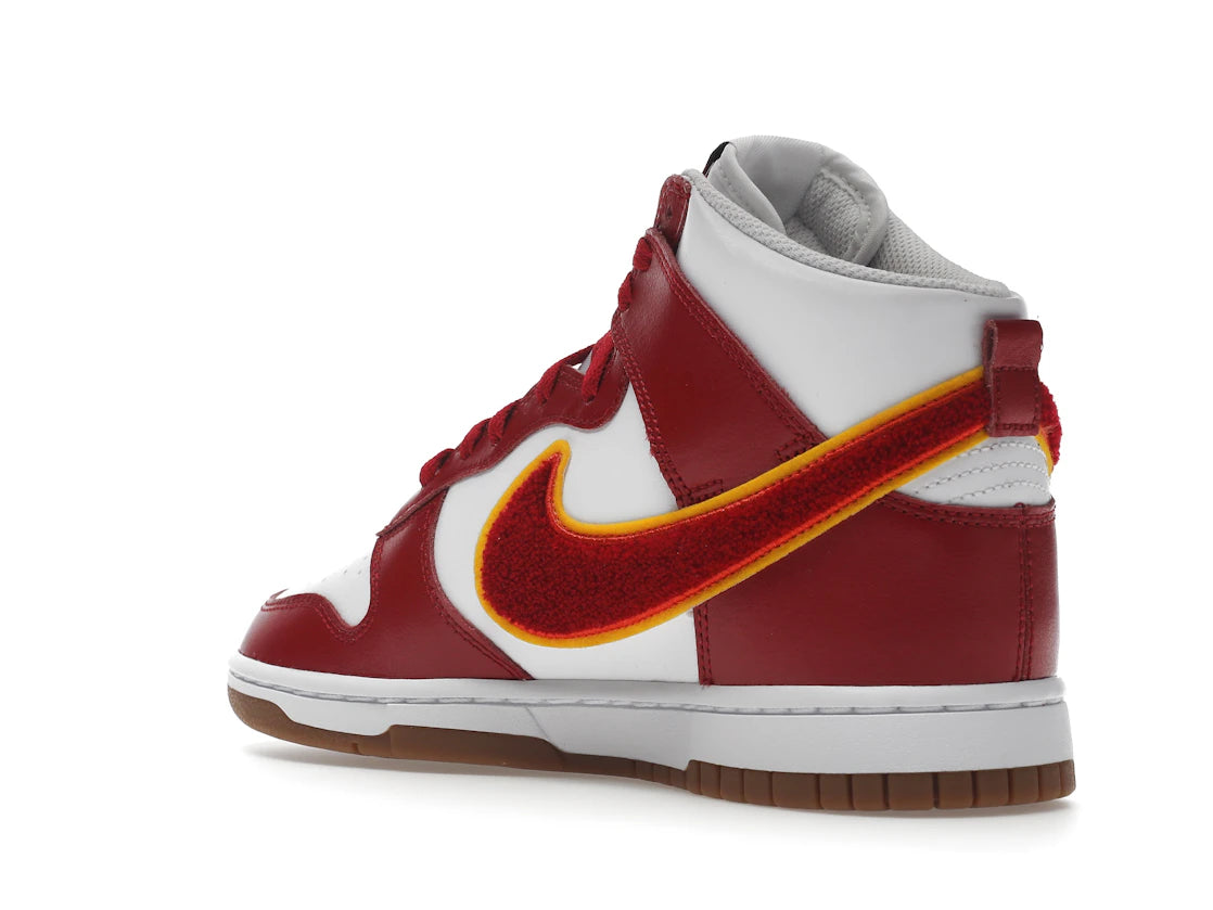 Nike Dunk High Chenille Swoosh White Gym Red - vue secondaire B