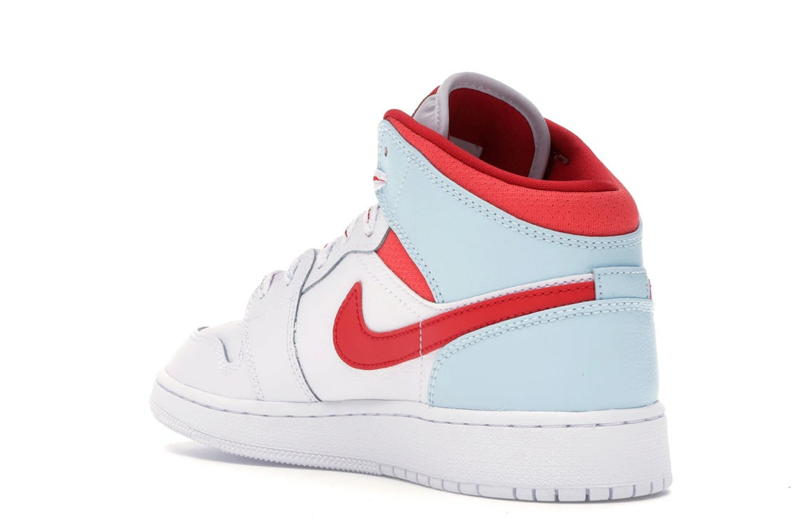 Jordan 1 Mid White Topaz Mist (GS) - vue secondaire B