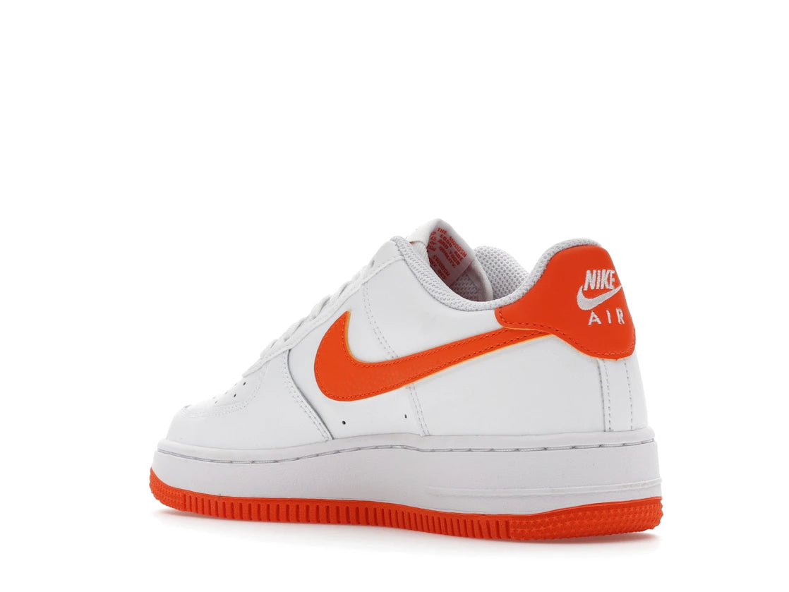 Nike Air Force 1 Low White Safety Orange (GS) - vue secondaire B