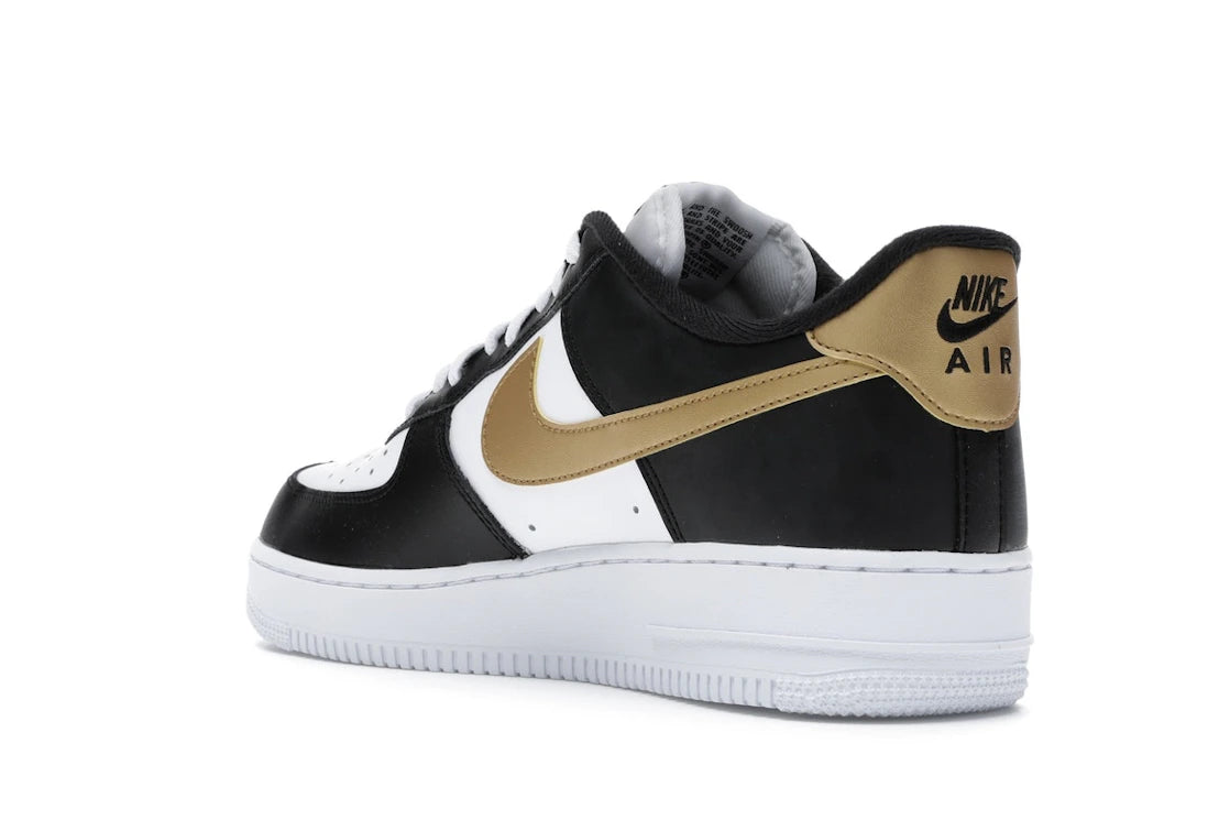 Nike Air Force 1 Low Black White Metallic Gold - vue secondaire B