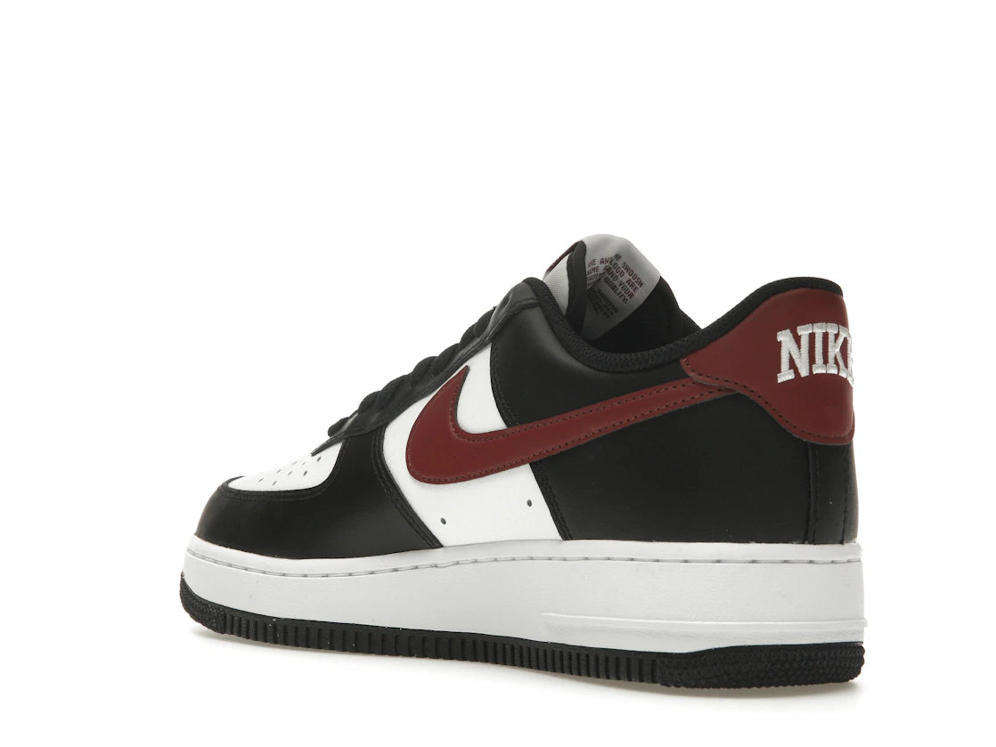 Nike Air Force 1 Low '07 Black White Dark Team Red - vue secondaire B