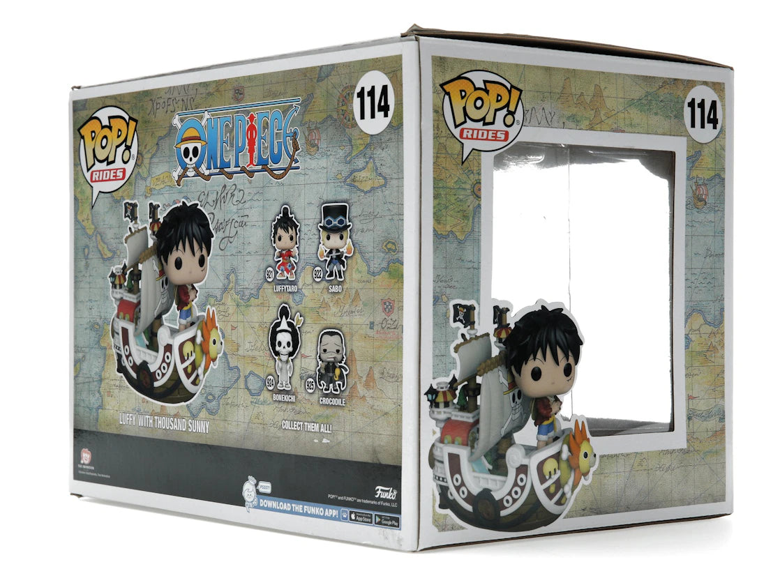 Funko Pop! Rides One Piece Luffy with Thousand Sunny 2022 Winter Convention Exclusive Figure #114 - vue secondaire B