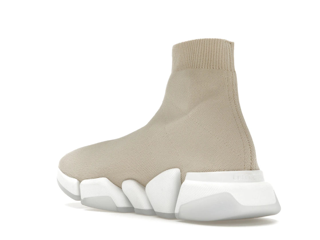 Balenciaga Speed 2.0 Recycled Sole Transparent Sole Beige - vue secondaire B