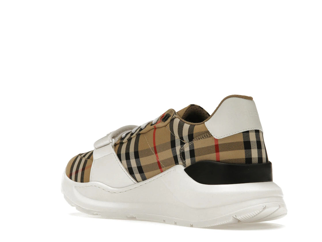 Burberry Ramsey Vintage Check Suede Leather Archive Biege White - vue secondaire B