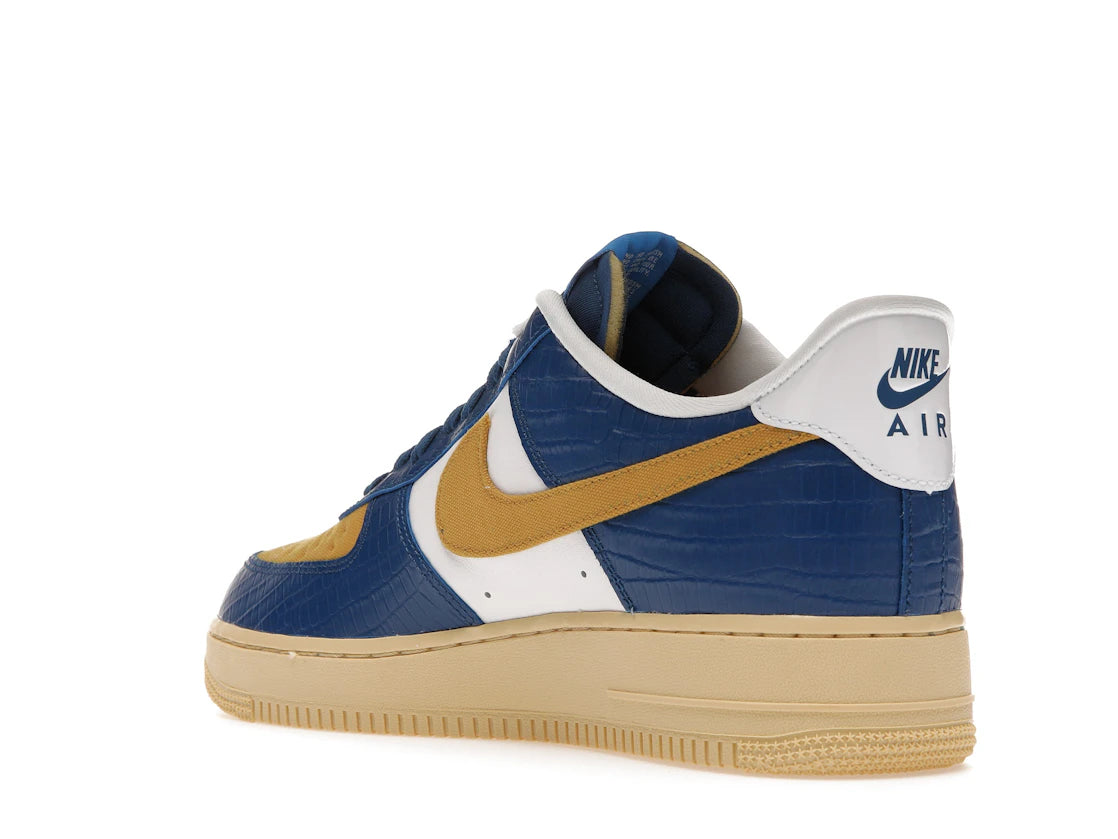 Nike Air Force 1 Low SP Undefeated 5 On It Blue Yellow Croc - vue secondaire B