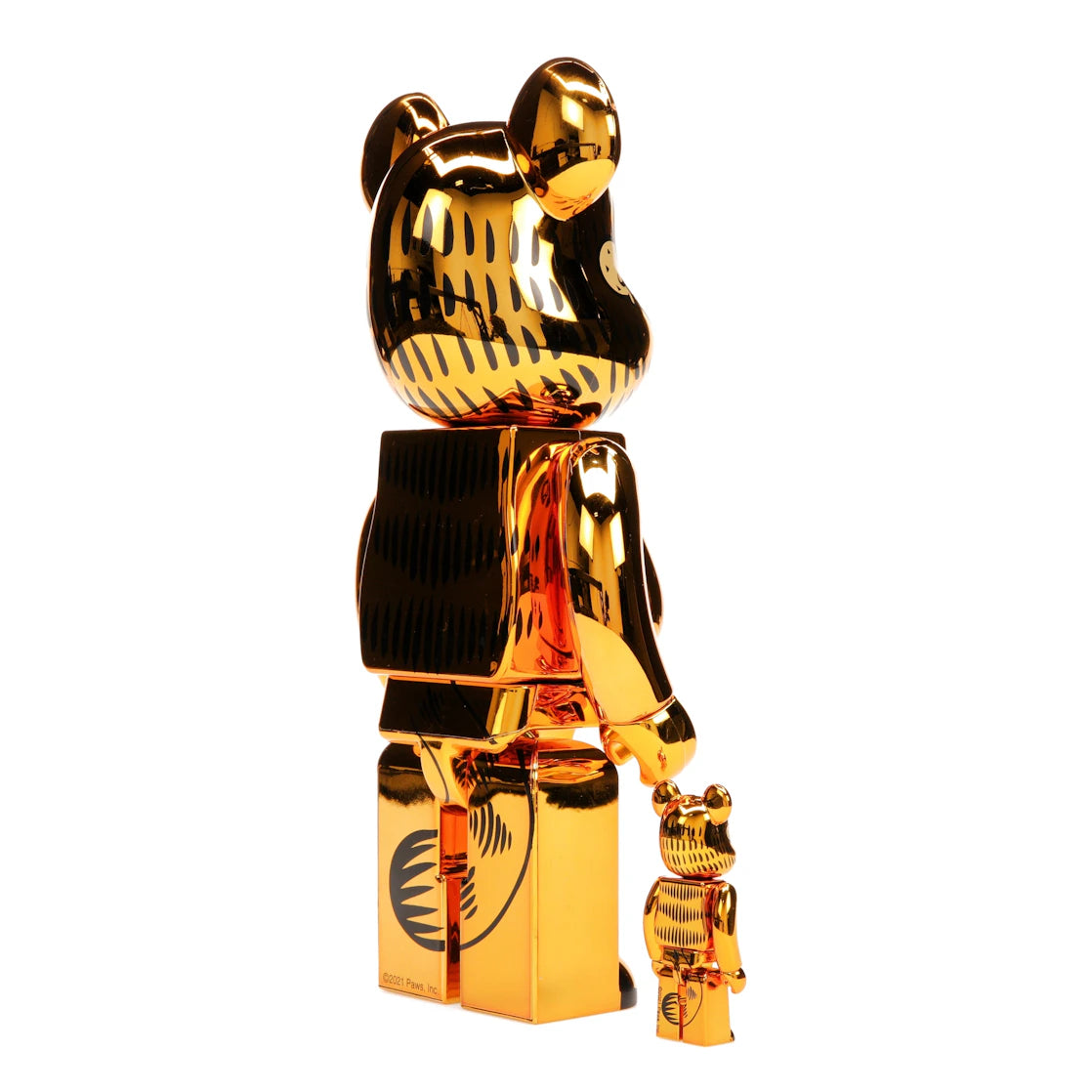 Bearbrick Garfield 100% & 400% Set Gold Chrome Ver. - vue secondaire B