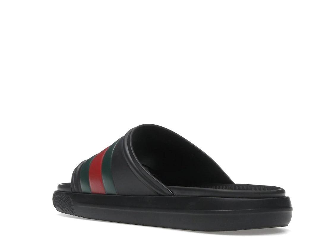 Gucci Web Slide Sandal Black Green Red - vue secondaire B