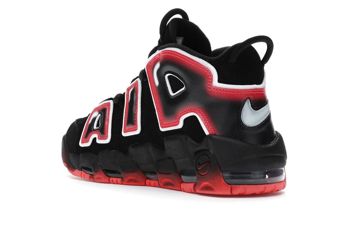 Nike Air More Uptempo Black White Laser Crimson - vue secondaire B