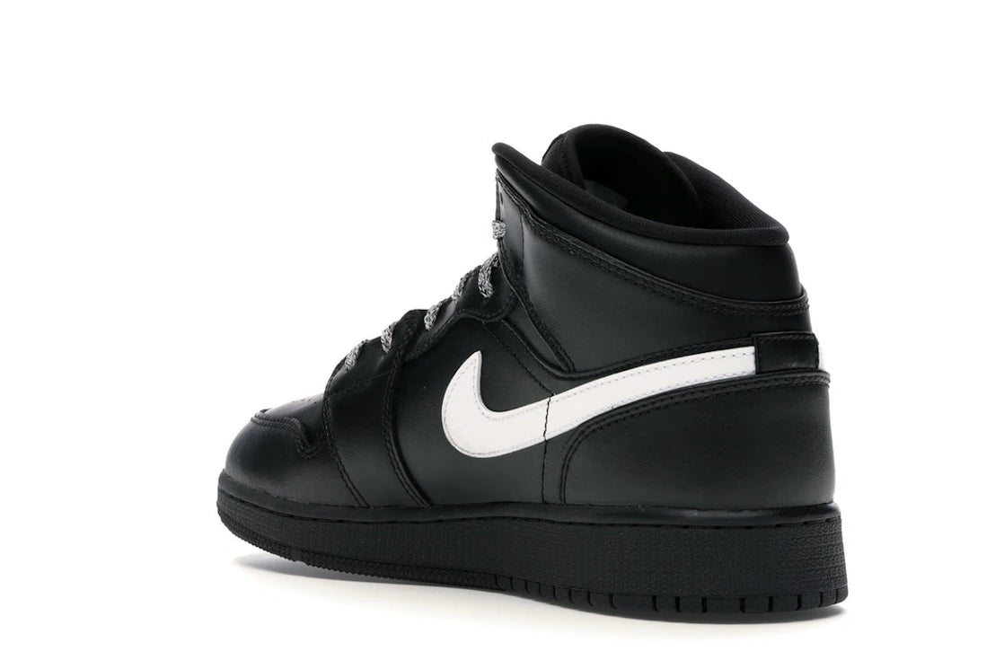 Jordan 1 Mid Black White Speckle (GS) - vue secondaire B