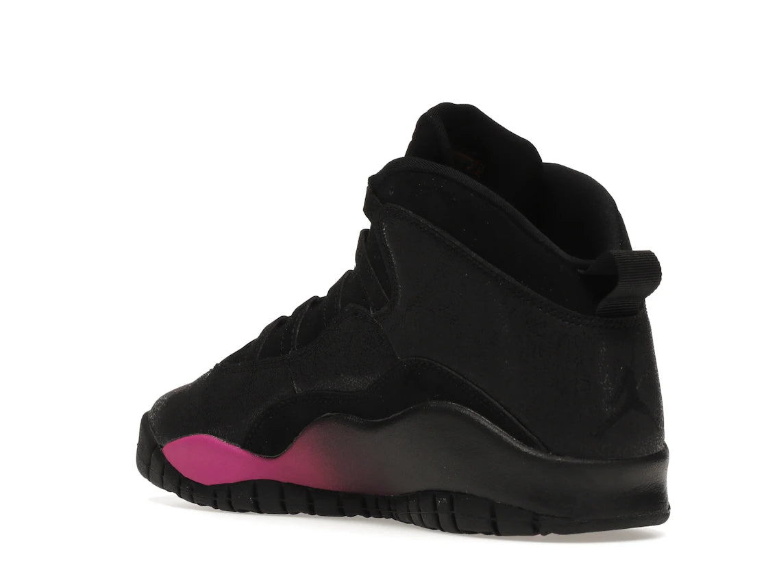 Jordan 10 Retro Black Fuchsia Black (GS) - vue secondaire B