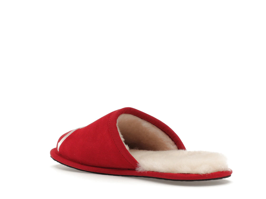 UGG Scuff Logo Slipper Samba Red Cream - vue secondaire B