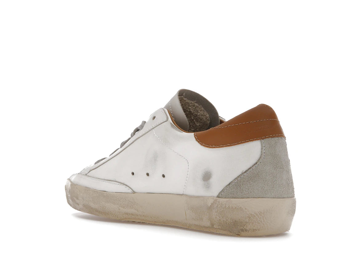 Golden Goose Super-Star White Vacchetta Tan Grey Suede Patch (Women's) - vue secondaire B