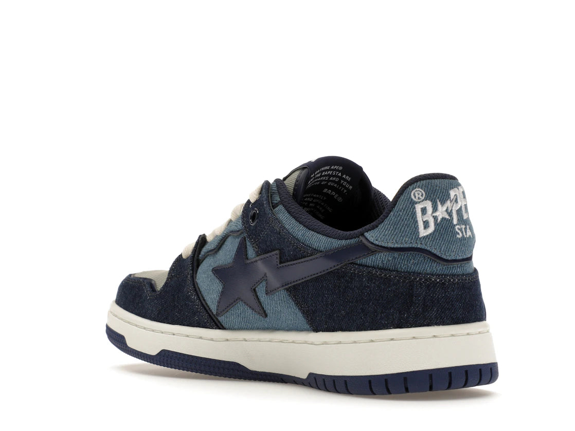 A Bathing Ape Sk8 Sta Indigo Denim - vue secondaire B