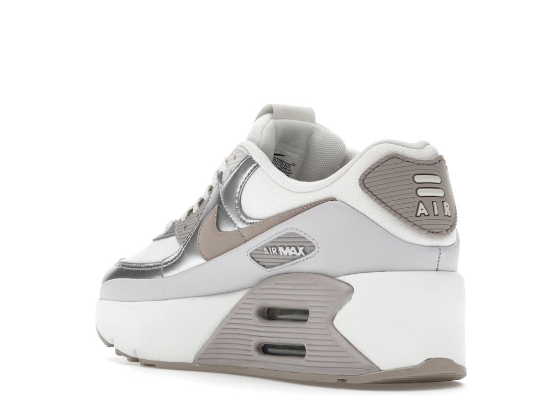 Nike Air Max 90 LV8 Summit White Vast Grey Metallic Platinum College Grey (Women's) - vue secondaire B