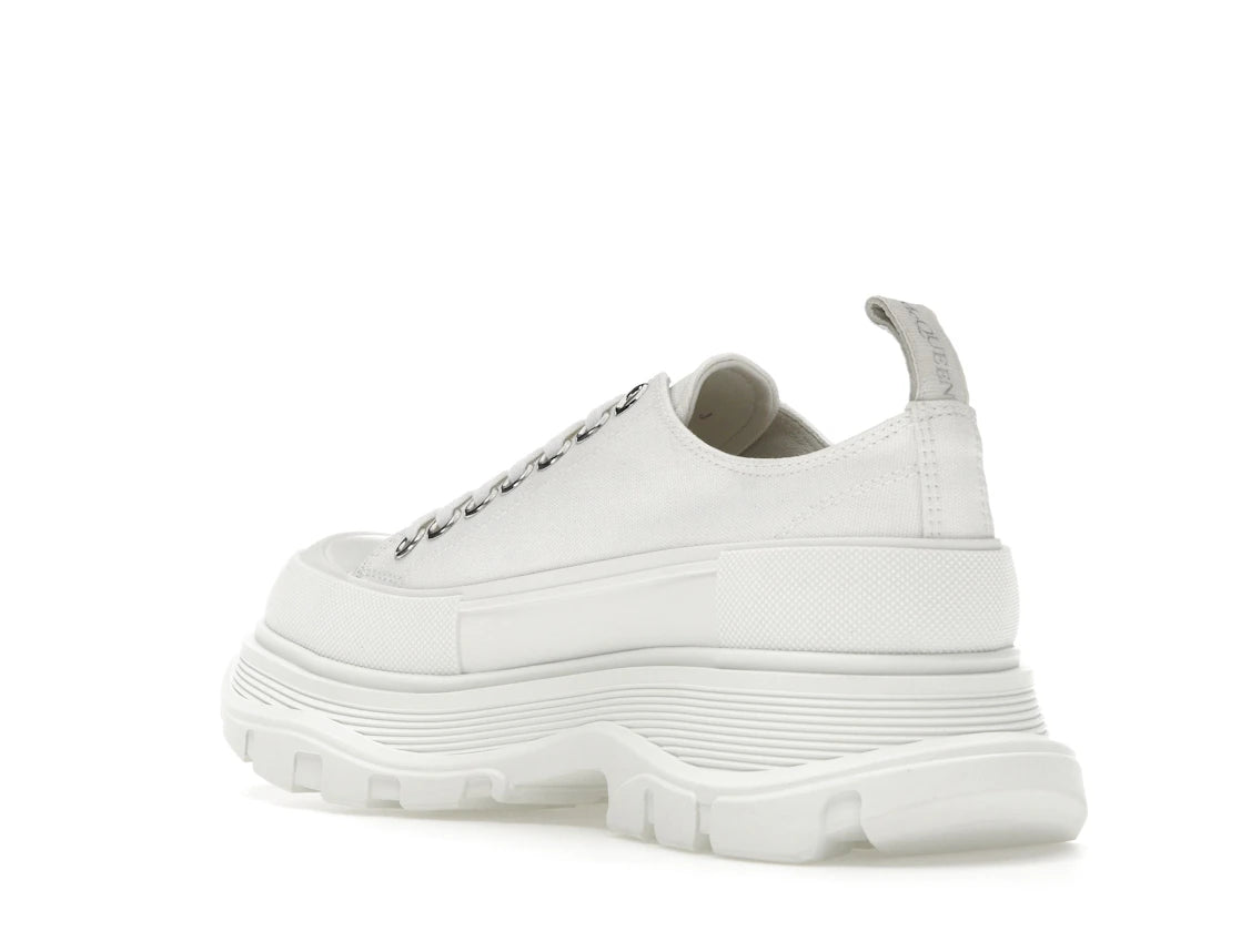 Alexander McQueen Tread Slick Low Lace Up White White (Women's) - vue secondaire B