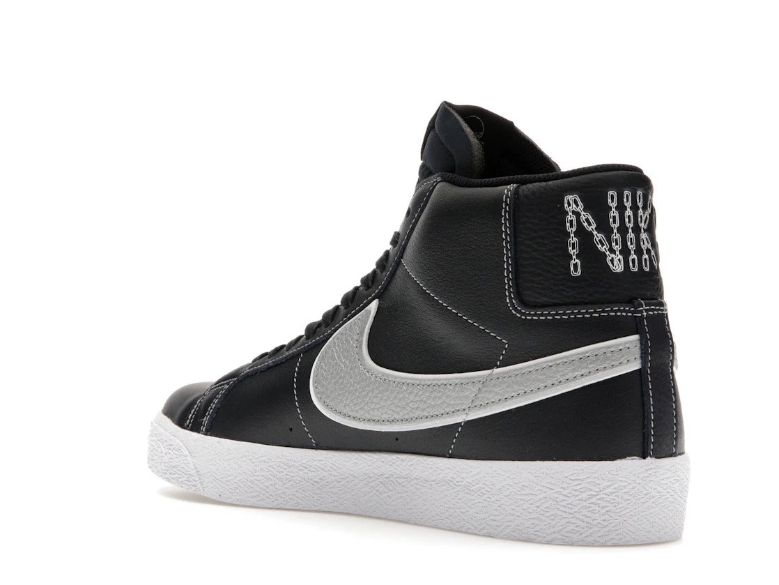 Nike SB Zoom Blazer Mid Mason Silva Dark Obsidian Metallic Silver - vue secondaire B