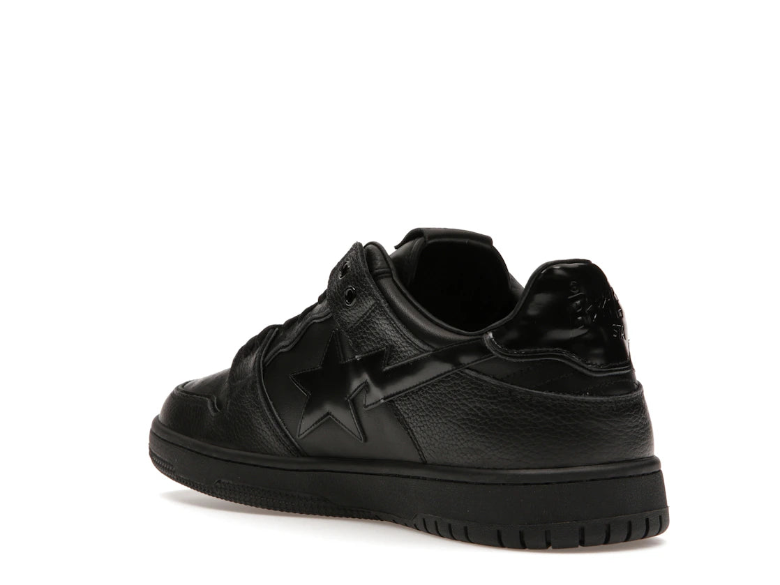 A Bathing Ape Bape SK8 Sta Triple Black Patent Leather Sta Logo - vue secondaire B
