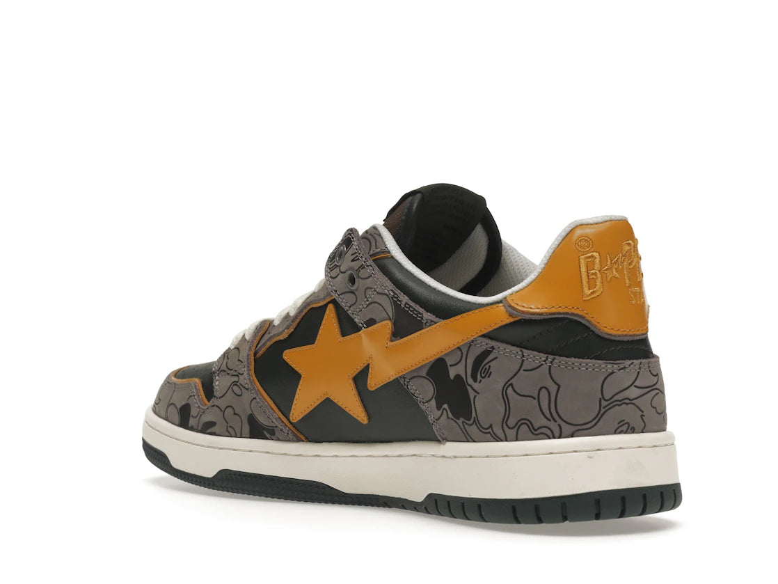 A Bathing Ape Bape SK8 Sta Grey Mustard Yellow - vue secondaire B