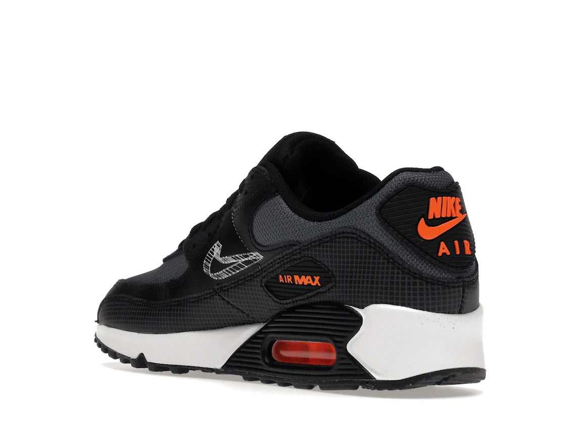 Nike Air Max 90 3D Swoosh Black Grey Orange - vue secondaire B