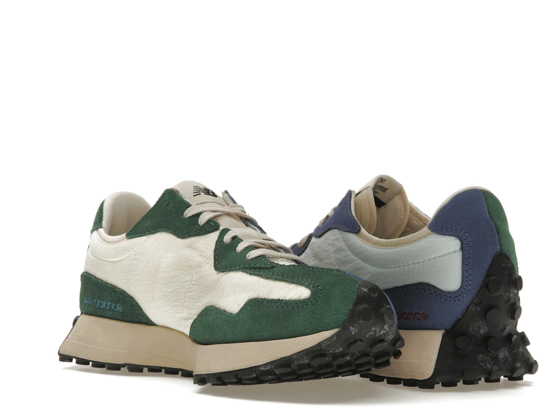 New Balance 327 Forest Green Serene Blue Vintage Worn - vue secondaire B