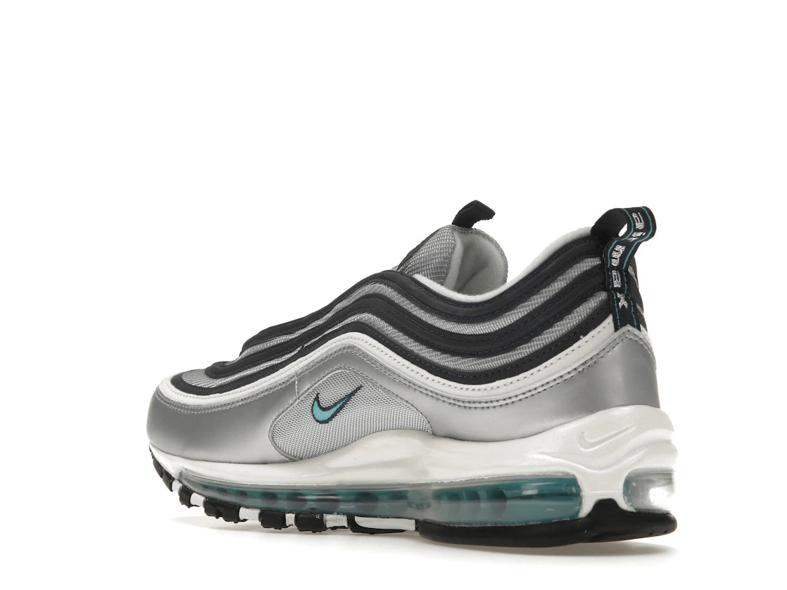 Nike Air Max 97 Metallic Silver Chlorine Blue - vue secondaire B