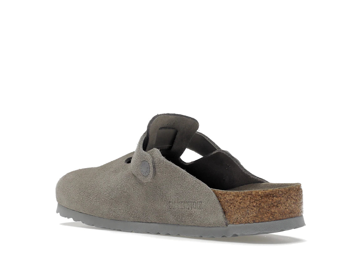 Birkenstock Boston Soft Footbed Suede Stone Coin - vue secondaire B