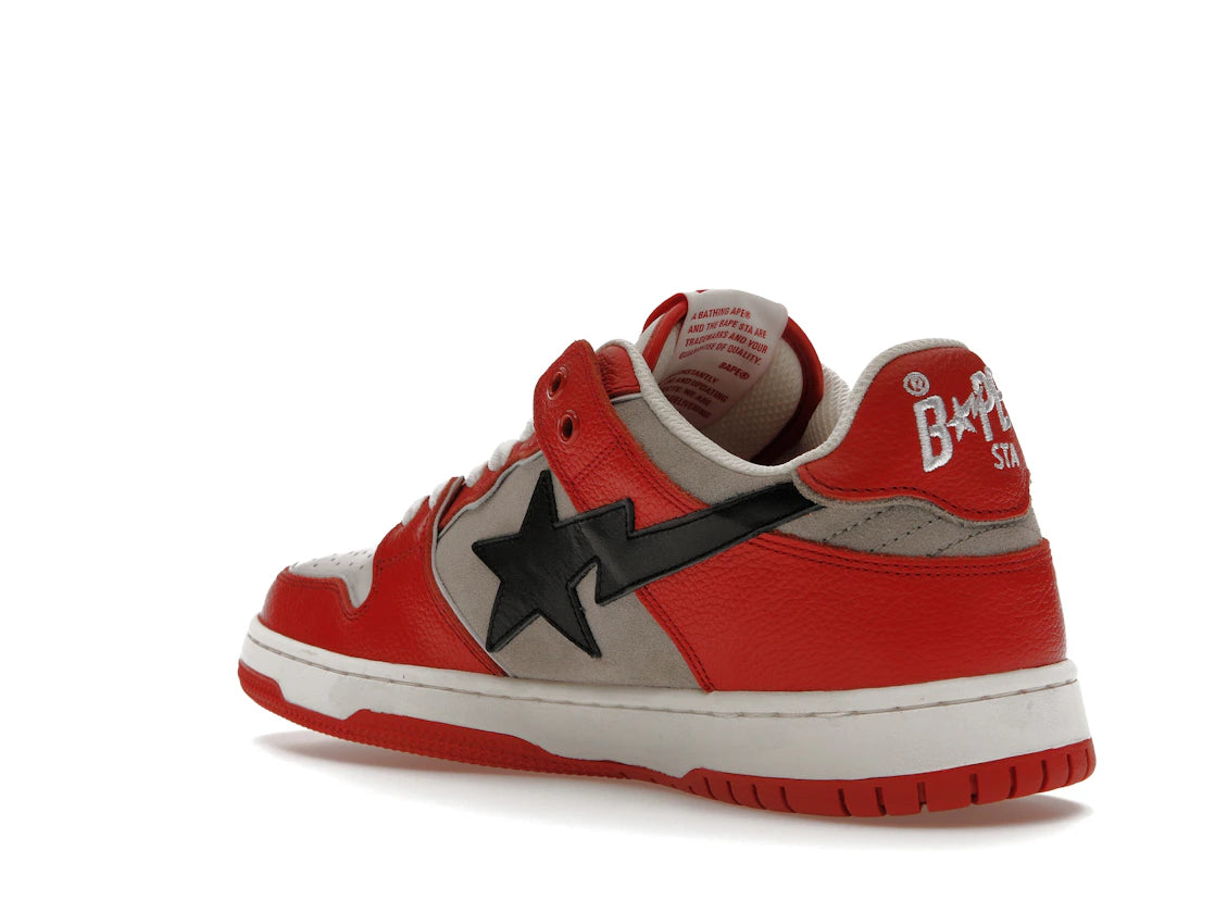 A Bathing Ape Bape SK8 Sta Red Grey - vue secondaire B