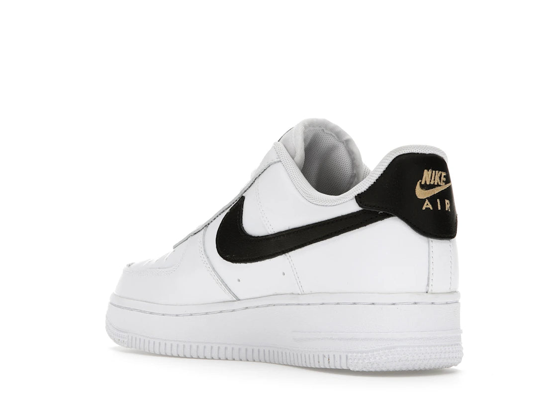 Nike Air Force 1 Low '07 Essential White Black Gold Mini Swoosh (Women's) - vue secondaire B