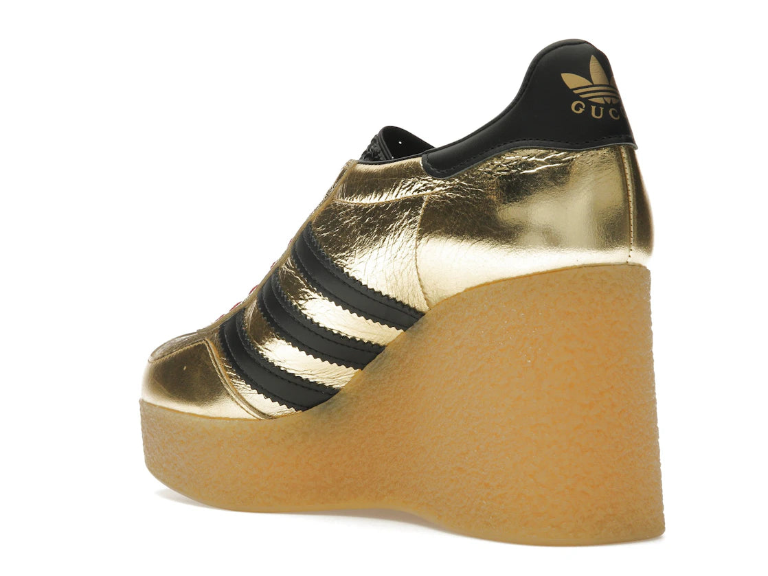 adidas x Gucci Gazelle Wedge Gold Metallic Black (Women's) - vue secondaire B