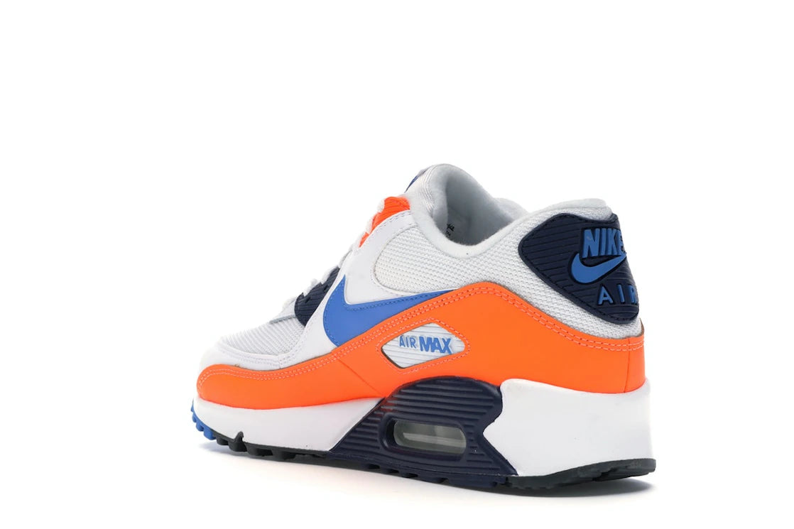 Nike Air Max 90 White Photo Blue Total Orange - vue secondaire B