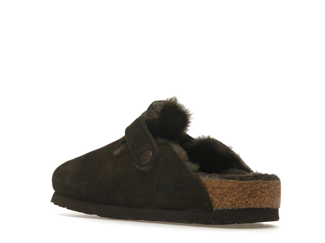 Birkenstock Boston Shearling Suede Mocca - vue secondaire B