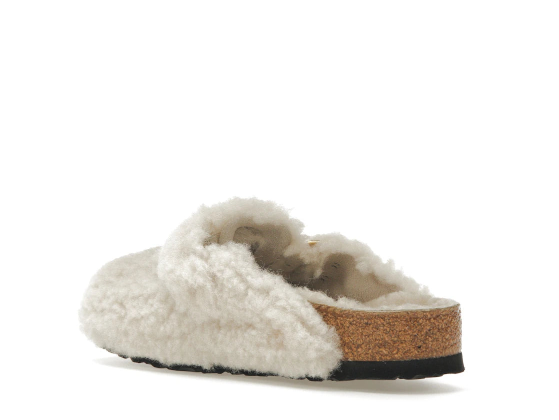 Birkenstock Boston Big Buckle Shearling Egg Shell - vue secondaire B