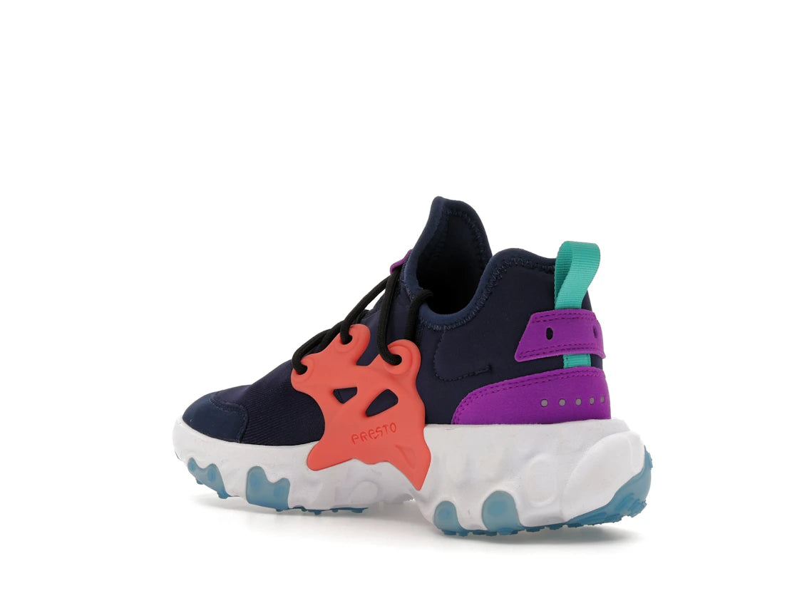 Nike React Presto Midnight Navy Magic Ember (GS) - vue secondaire B