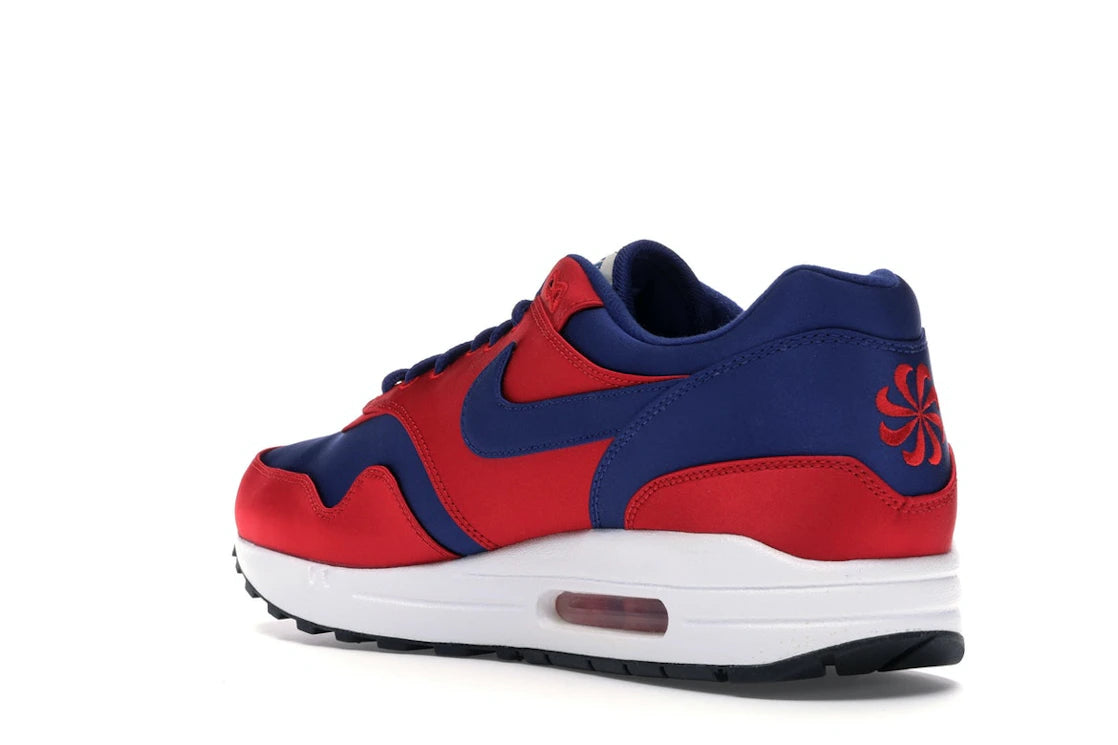 Nike Air Max 1 Satin University Red Deep Royal Blue - vue secondaire B