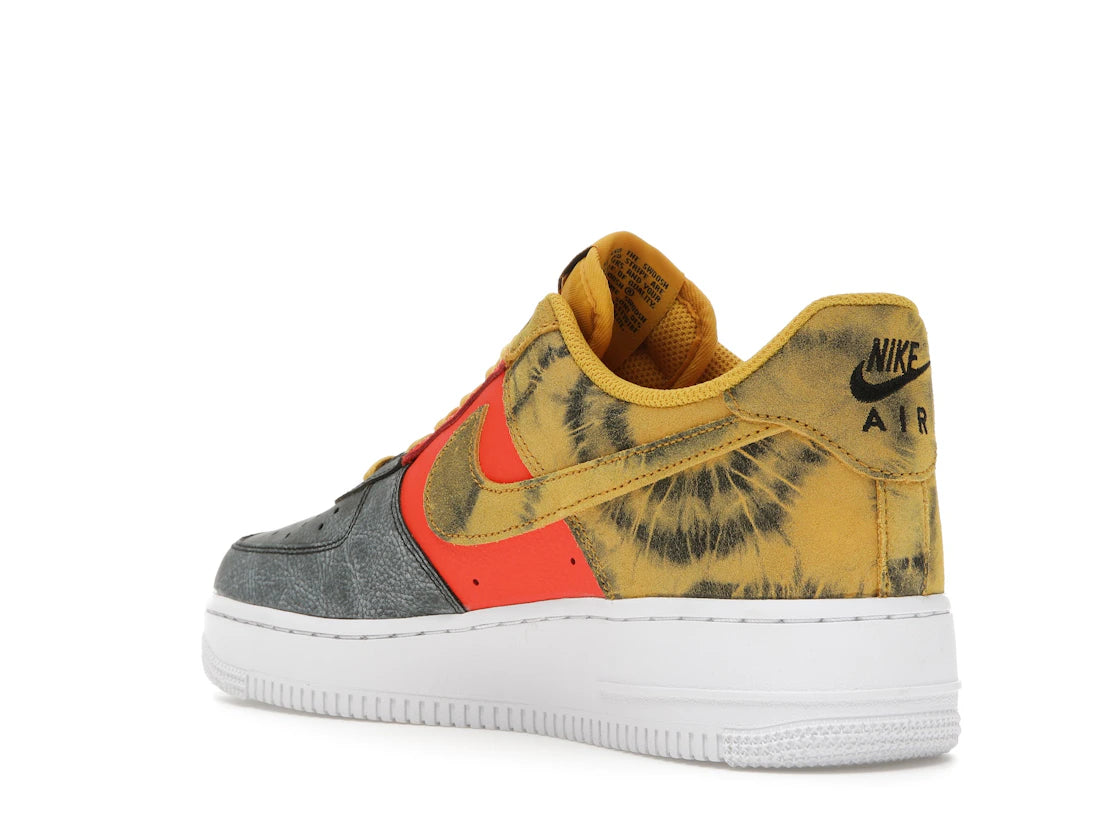 Nike Air Force 1 Low Tie Dye Dark Sulphur - vue secondaire B