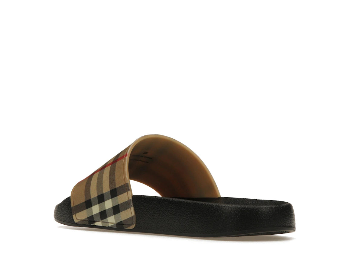 Burberry Check Print Slides Archive Beige (Women's) - vue secondaire B