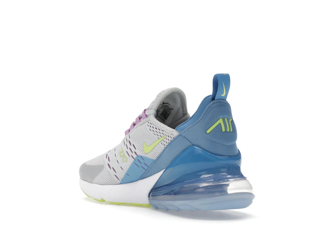 Nike Air Max 270 Pure Platinum Rush Fuchsia Blue Beyond Light Lemon Twist (GS) - vue secondaire B