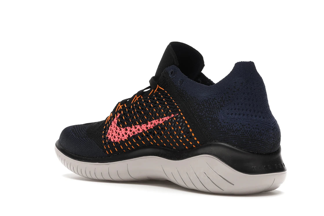 Nike Free RN Flyknit 2018 Black Flash Crimson Orange Peel - vue secondaire B
