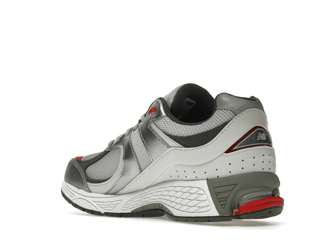New Balance 2002R Silver Metallic Team Red - vue secondaire B