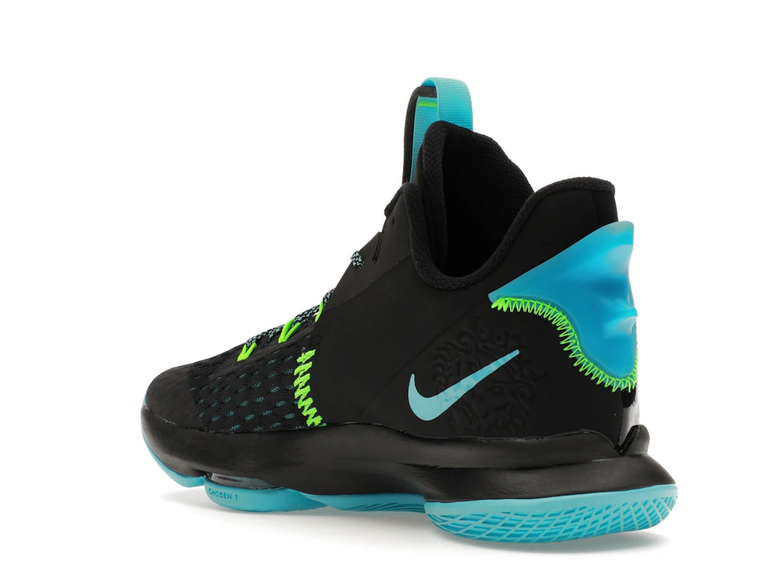 Nike LeBron Witness 5 Black Light Blue Fury - vue secondaire B