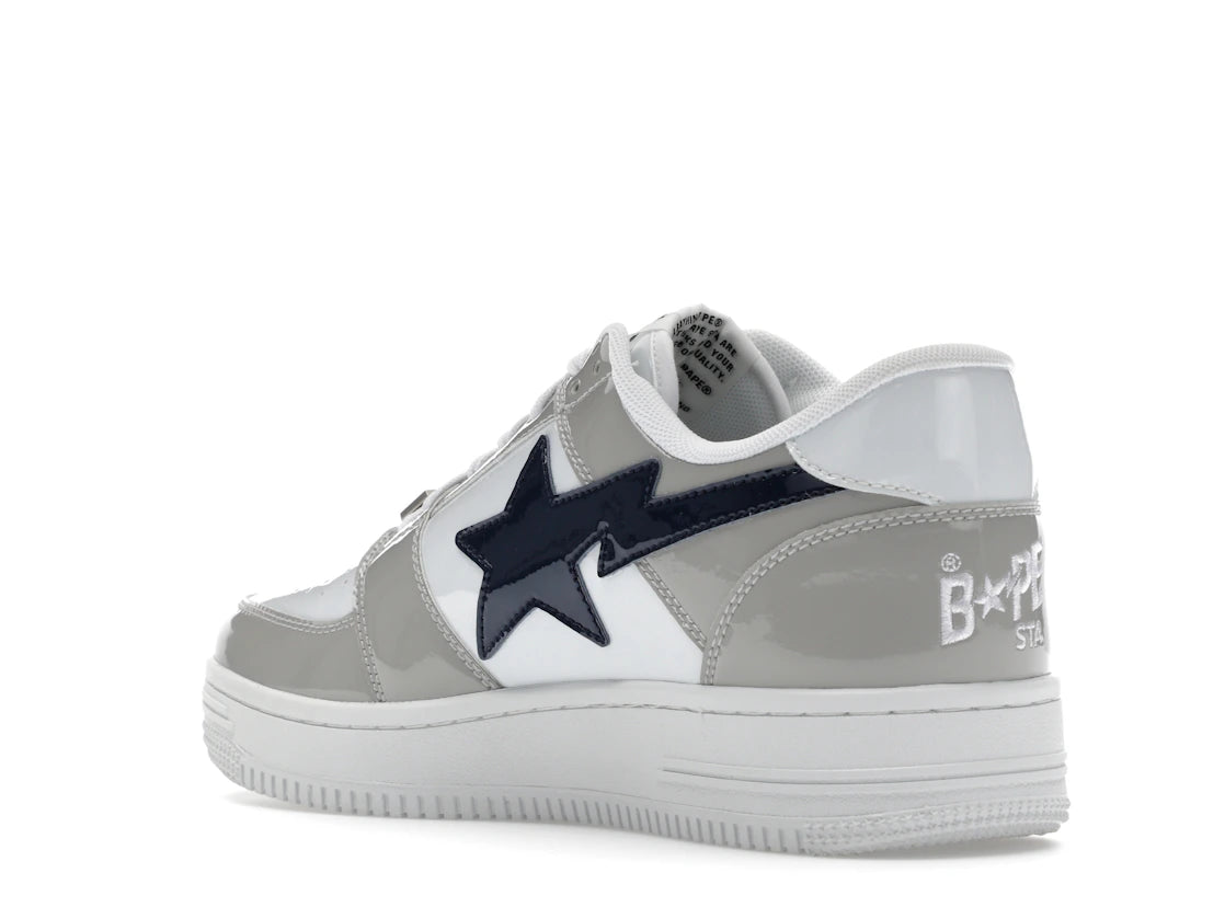 A Bathing Ape Bape Sta Low White Grey - vue secondaire B