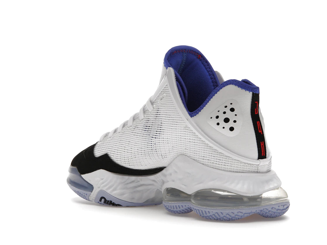 Nike LeBron 19 Low White Medium Blue Siren Red Black - vue secondaire B