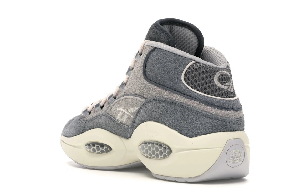 Reebok Question Mid Grey Suede - vue secondaire B